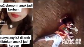 RK, ibu korban yeng tengah bekerja di Arab Saudi dan anak korban kekerasan. l Istimewa