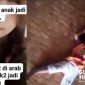 RK, ibu korban yeng tengah bekerja di Arab Saudi dan anak korban kekerasan. l Istimewa