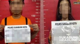 Dua pelaku melakukan promosi judi online di Sukabumi. l Istimewa