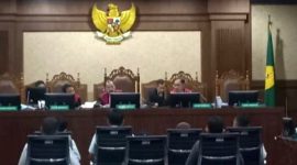 Sidang kasus korupsi BTS 4G Kominfo. l Istimewa