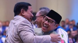 Prabowo Subianto dan Muhaimin Iskandar berpelukan. l Istimewa