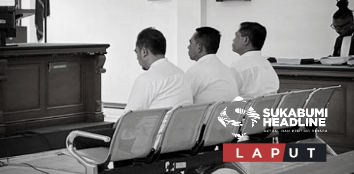 Tiga terdakwa kasus SPK fiktif di Dinkes Kabupaten Sukabumi, Harun Al Rasyid, Dian Iskandar dan Saepul Ramdan menjalani sidang. l Istimewa