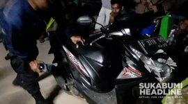 Sepeda motor milik maling durian di Parakansalak, Kabupaten Sukabumi. l Istimewa