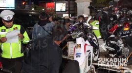 Razia knalpot bising di Kota Sukabumi. l Istimewa
