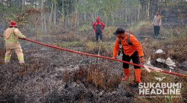 Lahan terbakar di Parungkuda, Kabupaten Sukabumi. l Istimewa