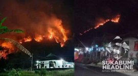 Gunung Jayanti di Palabuhanratu, Sukabumi terbakar. l Istimewa