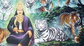 Ilustrasi Prabu Siliwangi dan Maung Bodas. l Istimewa