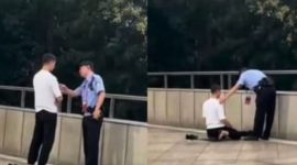 Pria Uzbekistan yang dihalangi sholat oleh polisi China. l Istimewa