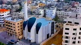 Desain Masjid Syaikh Ajilin di Gaza karya Ridwan Kamil. l Istimewa