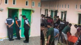Evakuasi jasad Nabila Putri dari kamar kosnya. l Istimewa