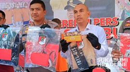 Polisi menangkap warga Parakansalak rampok minimarket di Bojonggenteng. l Istimewa