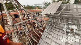 Atap asrama putri Ponpes Sabilul Huda ambruk. l Istimewa