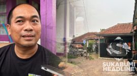 Kepala Desa Kebonpedes, Dadan Apriandani dan lokasi penangkapan terduga teroris. l Istimewa