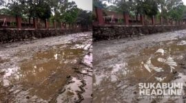 Jalan rusak di Jampang Tengah, Sukabumi. l Istimewa