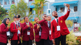 Keberagaman mahasiswa Universitas Pendidikan Muhammadiyah Sorong. l Istimewa