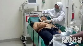 Salah seorang korban ledakan tabung CNG di Cibadak. l Istimewa