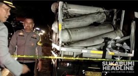 Dua tabung gas CNG meledak di atas truk di Cibadak. l Istimewa