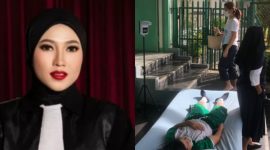 Mellisa Anggraini kuasa hukum Leon saat melaporkan 8 orang dewasa yang terlibat dalam kasus perundungan di SD Yuwati Bhakti. l Istimewa