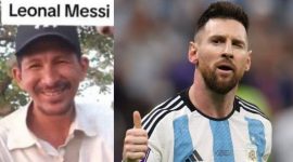 Penjual Cilok disebut mirip Lionel Messi. l Istimewa