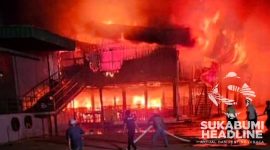 PT HJ Busana Indah Cicurug, Kabupaten Sukabumi Hangus terbakar. l Anry Wijaya