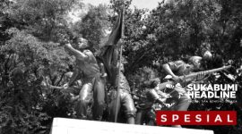 Patung para pejuang Indonesia di Palagan Bojongkokosan, Sukabumi. l Istimewa