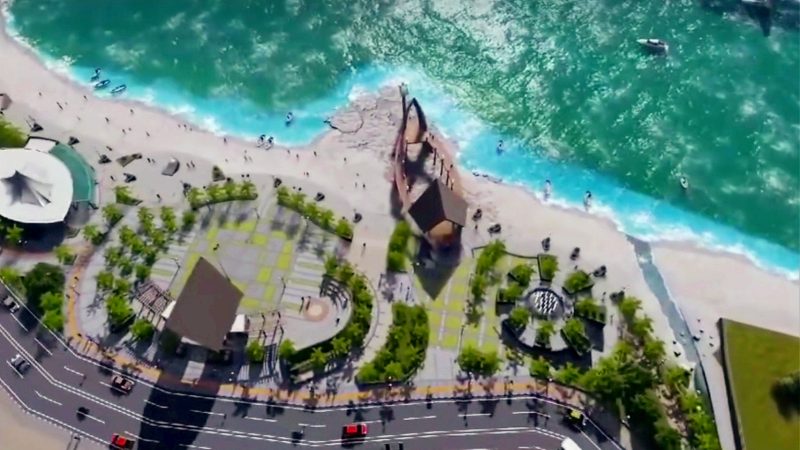 Desain Alun-alun Laut Palabuhanratu, Kabupaten Sukabumi. l Istimewa