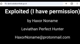 Website DPRD Kabupaten Sukabumi di-hack. l Istimewa