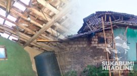 Atap rumah milik warga Cidahu, Kabupaten Sukabumi hancur. l Istimewa