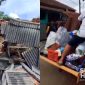 Bencana longsor di Cibadak Sukabumi menggerus 12 rumah. l Istimewa