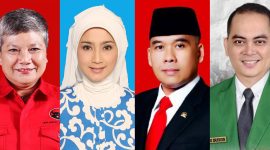 Ribka Tjiptaning, Desy Ratnasari, Heri Gunawan, dan Budi Irawan. l Istimewa