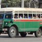 Potret model bus lawas dengan desain dan warna vintage. l Istimewa