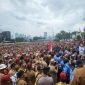 Demonstrasi kepala desa (kades) di Gedung DPR RI, Jakarta, menuntut perpanjangan masa jabatan. - Istimewa