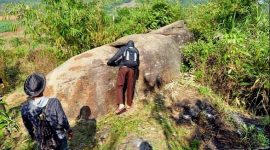 Menelisik daya tarik mistis Batu Buruy Gunung Sunda Sukabumi. - Istimewa