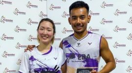 Ganda campuran Australia, Pramudya Kusumawardana/Nozomi Shimizu. - Elite Badminton Academy