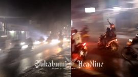 Video viral di aplikasi perpesanan, berandalan bermotor mengacungkan sajam. - Istimewa