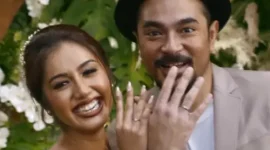 Syuting pernikahan Glenn Fredly diperankan oleh Marthino Lio dan Mutia Ayu yang dibintangi Zulfa Maharani. - Istimewa