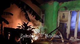 Disambar petir, rumah warga Nagrak Sukabumi terbakar dan hancur. - P2BK Nagrak