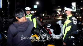 Razia knalpot bising Polres Sukabumi Kota. - Istimewa