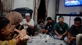 Keluarga Dede Fery, korban meninggal dunia saat kerja di Cicurug Sukabumi. - Istimewa