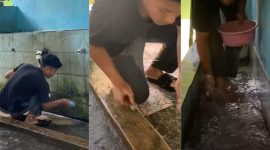 Cecep Abdullah, penjual tahu gejrot asal Sukabumi viral karena keliling bersihkan toilet masjid - Istimewa