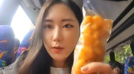 Jiah, Youtuber Korsel dan ibunya naik bus dari Terminal Leuwipanjang, Kota Bandung ke Sukabumi - Istimewa