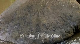Batu bertulis di Kampung Batu Gajah, Desa Walangsari, Kecamatan Kalapanunggal, Sukabumi - Istimewa