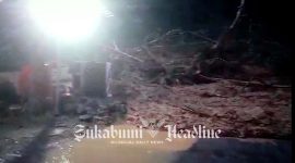 Ngeri, tanah bergerak tutupi jalan Jampang Tengah - Lengkong Sukabumi - Istimewa