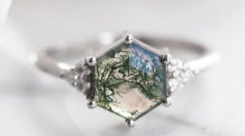 Cincin dengan moos agate - Istimewa