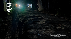 Jalan Parungkuda-Pakuwon rusak dan tanpa PJU - sukabumiheadline.com