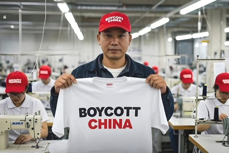 Gokil! Pengusaha Tiongkok bikin kaos Boycott China untuk dijual di Amerika Serikat - Istimewa
