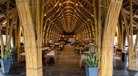 Bangunan dari bahan bambu - Istimewa