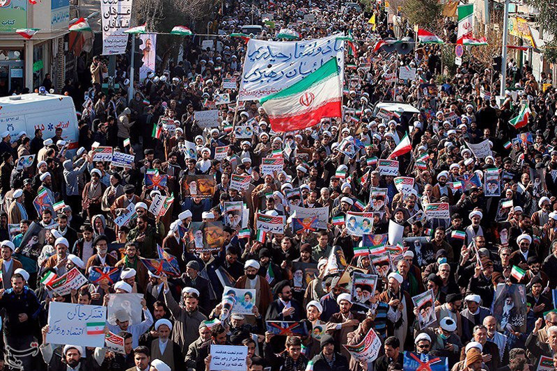 Demonstrasi pro pemerintah Iran - Antara Foto