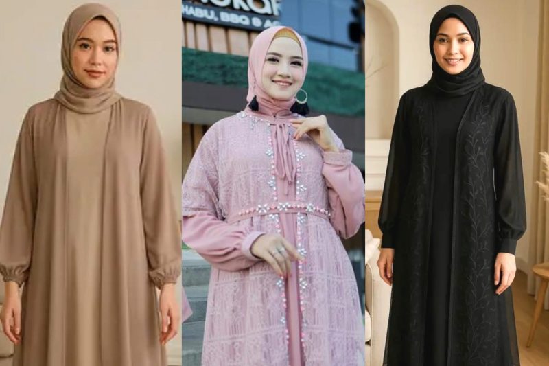 5 model gamis dengan rompi sifon anggun untuk Hijabers Sukabumi - Istimewa