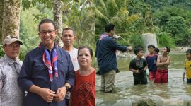 Anies Baswedan bangun jembatan gantung di Bantargadung, Sukabumi - Facebook Anies Baswedan
